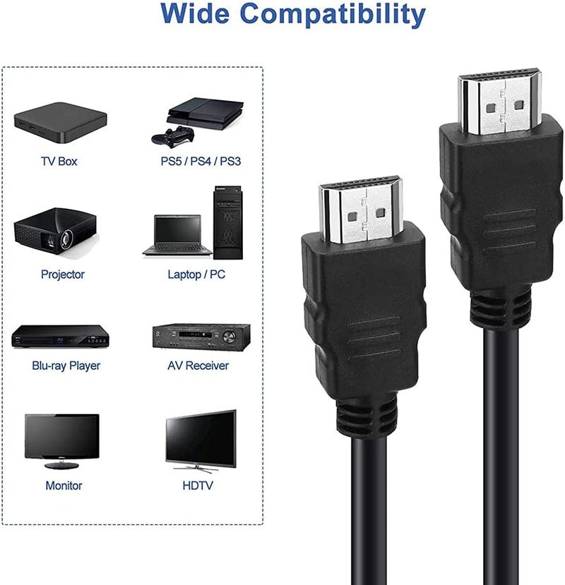15ft 4K HDMI Cable, High Speed 18Gbps, HDPE Insulation, ARC Compatible, HDTV, Xbox One, Fire TV - Image 1