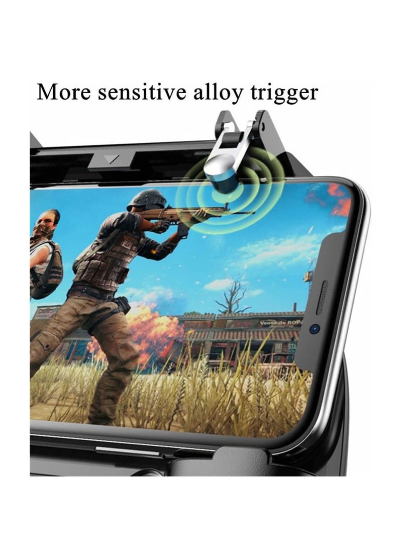 Mobile Game Controller for PUBG Mobile Controller L1R1 Mobile Game Trigger Joystick Gamepad for 4-6.5" iOS & Android Phone Handle(W10 Update)