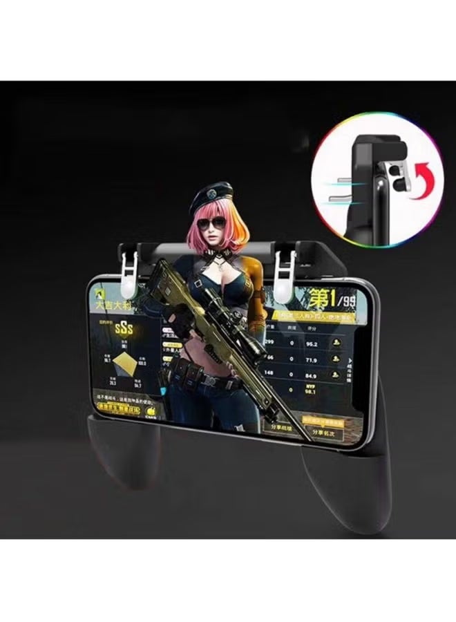 Mobile Game Controller for PUBG Mobile Controller L1R1 Mobile Game Trigger Joystick Gamepad for 4-6.5" iOS & Android Phone Handle(W10 Update)