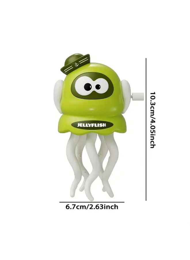 Green Winding Octopus Toy Wind Up Moving Tentacles Desk Fidget - Image 2