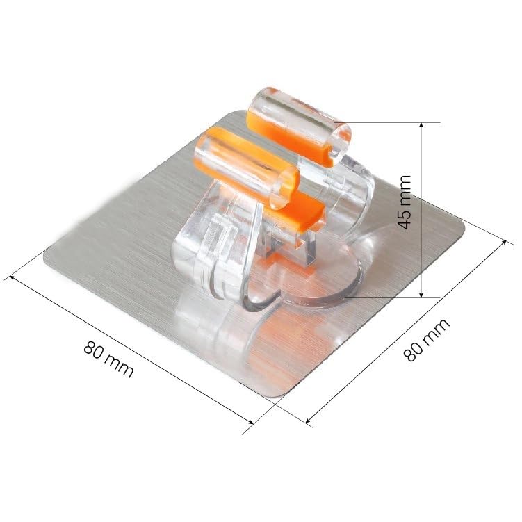 TGOPIT حامل مكنسة 6 قطع - حامل ممسحة ذاتي اللصق مثبت على الحائط مقاوم للماء ومضاد للصدأ وقوي لحمل المكنسة والممسحة في المنزل والمطبخ والحمام والحديقة - Image 2