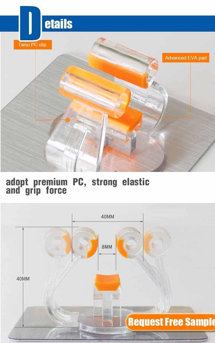 TGOPIT حامل مكنسة 6 قطع - حامل ممسحة ذاتي اللصق مثبت على الحائط مقاوم للماء ومضاد للصدأ وقوي لحمل المكنسة والممسحة في المنزل والمطبخ والحمام والحديقة - Image 4