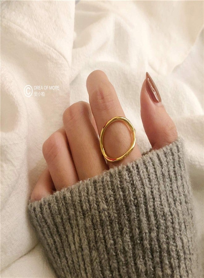 WAINIS 6 Pcs Chunky Open Rings for Women Statement Boho Adjustable Rings Set - Image 2