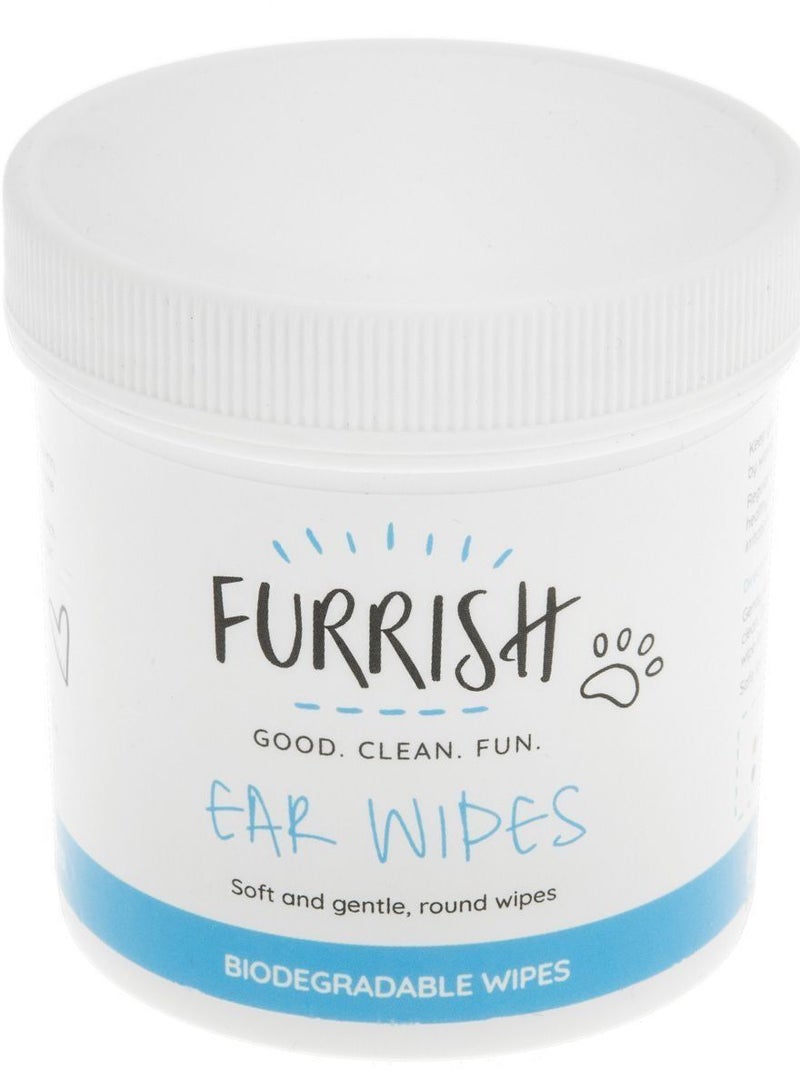 FURRISH Soft And Gentle Round Ear Wipes For Pets 100Pc