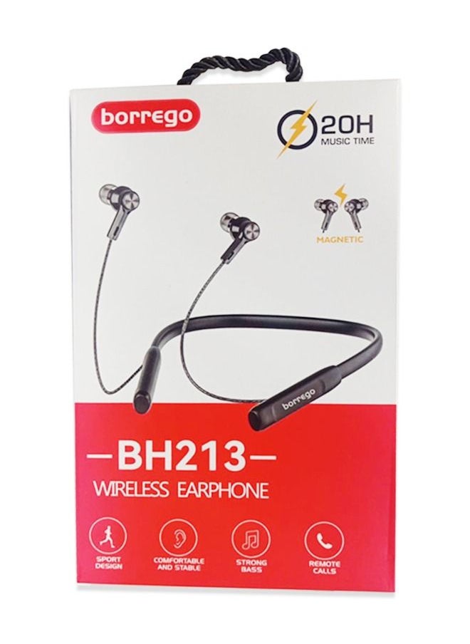 borrego BH213 Wireless Bluetooth Earphone With Magnetic, 20 Hours Music Time- Gold  - Image 2