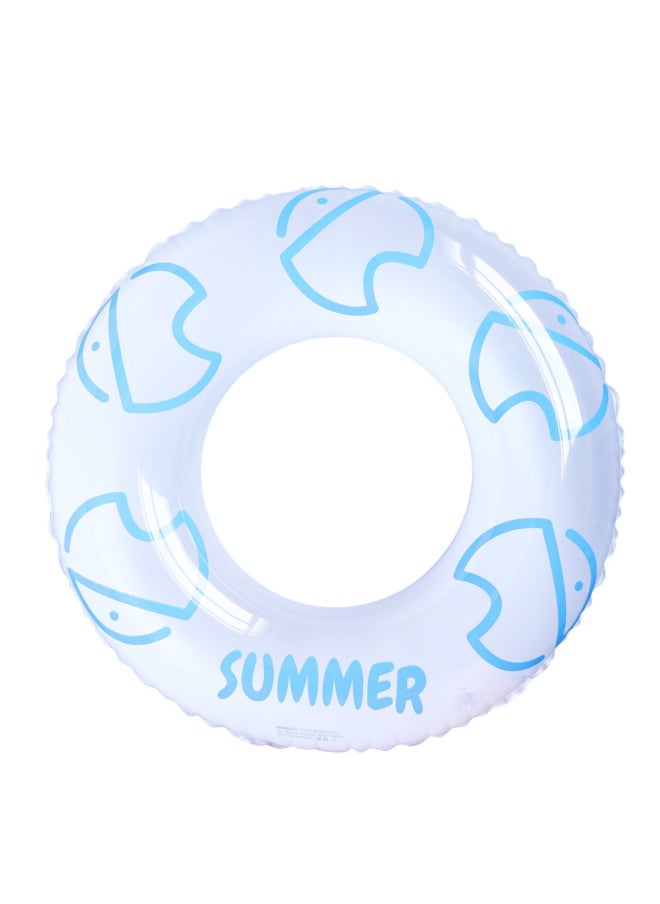 Generic - Thickened Children's Striped Adult Swimming Ring Inflatable Underarm Ring Net Red Floating Ring Double Airbag Swimming Ring-Outer Diameter After Inflation:70#(suitable For 5-9 Years Old)-Inside Diameter After Inflation:blue Clouds - Image 1