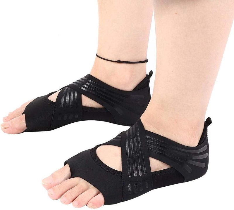 klarako Yoga Shoes, Anti-Slip Yoga Shoes,Yoga Yoga Shoes,Anti-Slip Yoga Shoes Women Girls Soft Sole Anti-Slip Professional Indoor for Women/Socks Elastic Yoga Shoes - Image 3