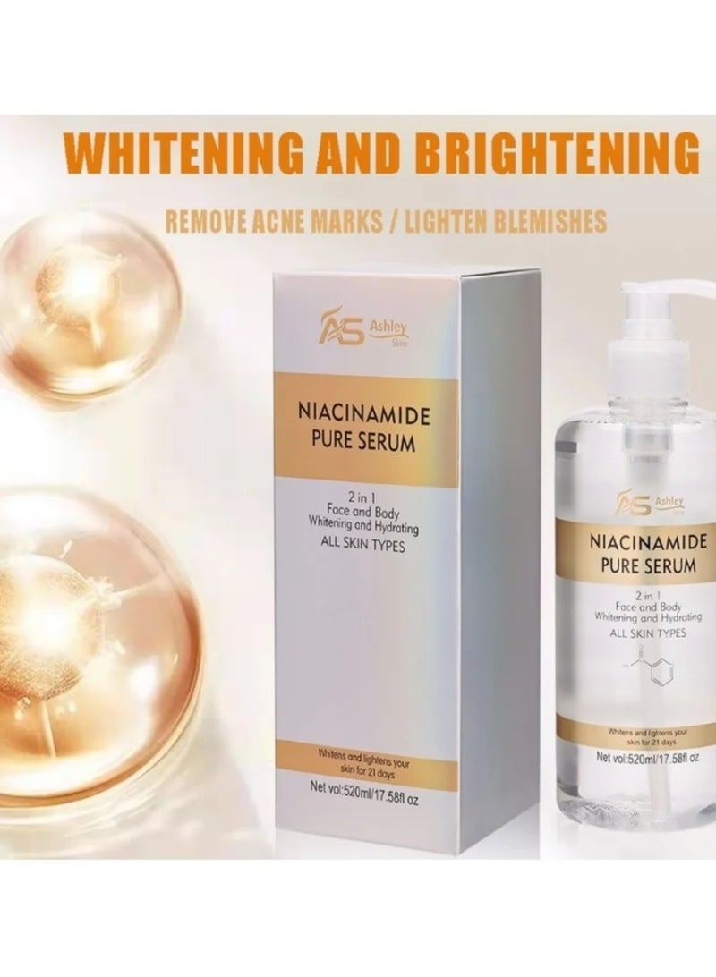 آشلي مصل أشلي شاين نياسيناميد النقي 2 في 1 لتبييض وترطيب الوجه والجسم 520 مل - Image 5