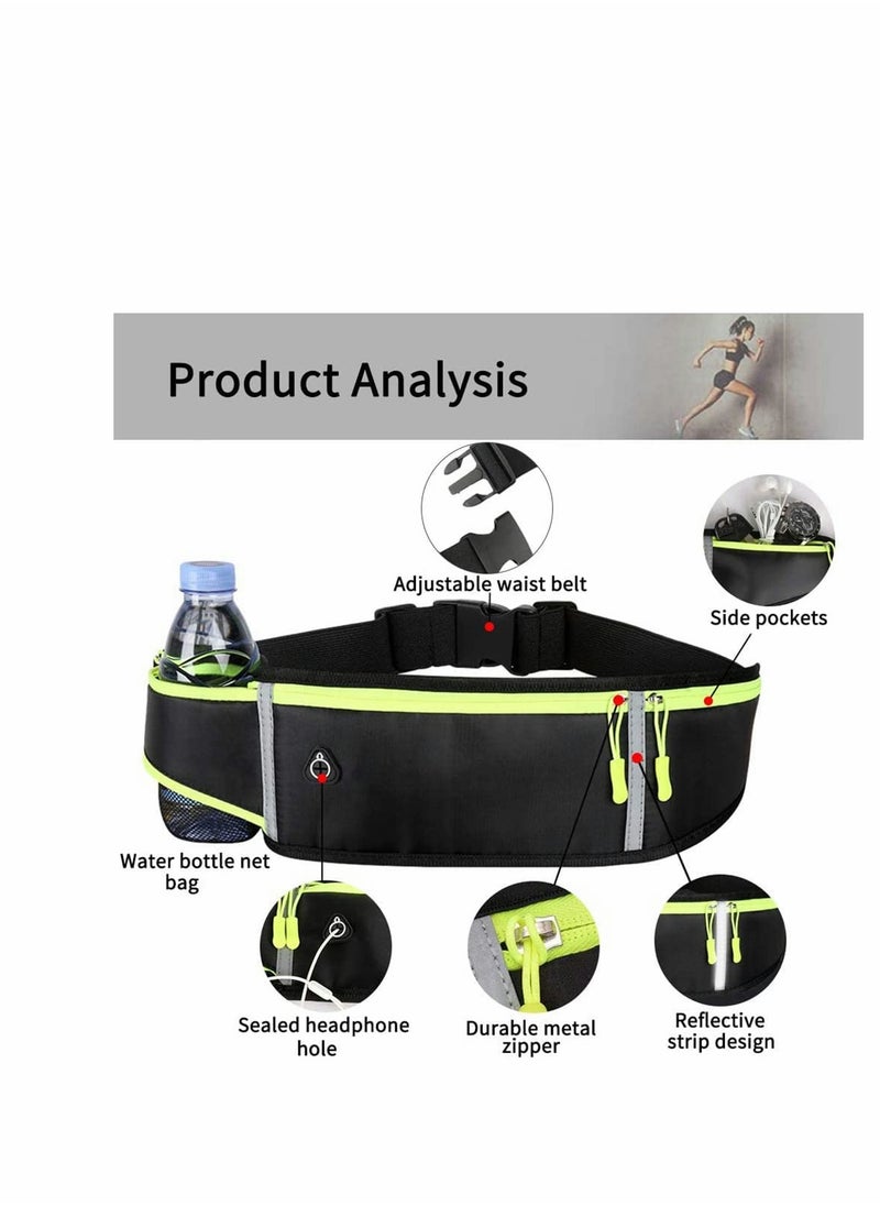 KASTWAVE - Running Belt  Waist Pack with Water Bottle Holder Adjustable Waterproof Waist Bag for Women Men Hiking, Running, Jogging, Workouts, Cycling, Dog... - Image 1