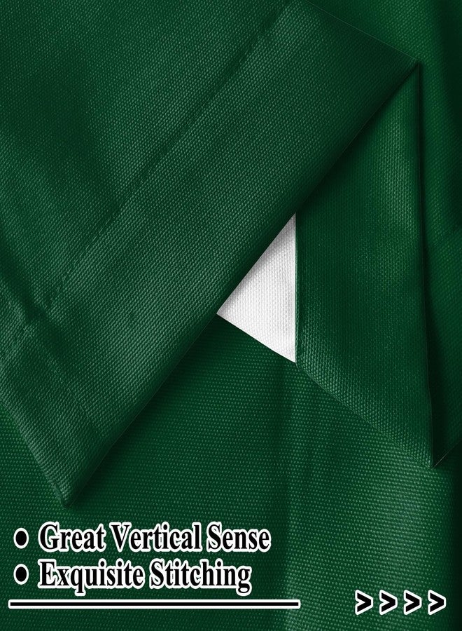 Renaiss 42 x 18 Inch Deep Green Kitchen Valance Curtains for Living Room Linen Rod Pocket Window Treatments Valance Solid Short Topper Short Curtains Valance for Small Window Farmhouse Valance - Image 4