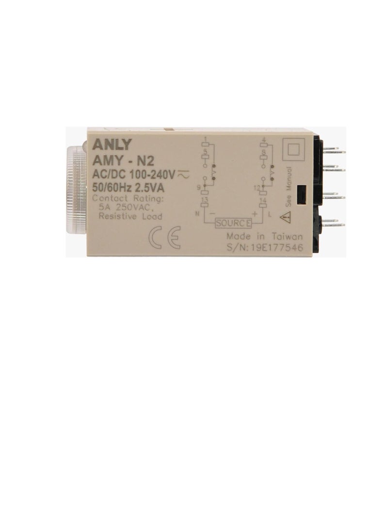 ANLY Multi Range Analogue Timer 8PIN 5A - AMY-N2  - Image 2