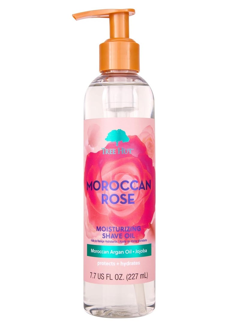 Tree Hut Tree Hut Bare Moroccan Rose Moisturizing Shave Oil, 7.7 fl oz, Gel-to-Oil Formula, Ultra Hydrating Barrier for a Close, Smooth Shave, For All Skin Types  - Image 1