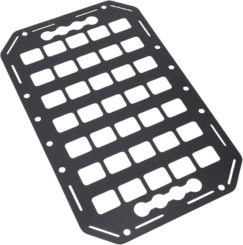 MasYosh Truck Bed Molle Panel, Aluminum L Track Tool Storage Panel 15x9.25x0.08in with Multiple Holes for Cars SUVs Pickup Trucks RVs - Image 4
