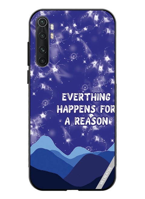Protective Case Cover For Xiaomi Mi Note 10 Lite Everything Happens For A Reason Design Multicolour