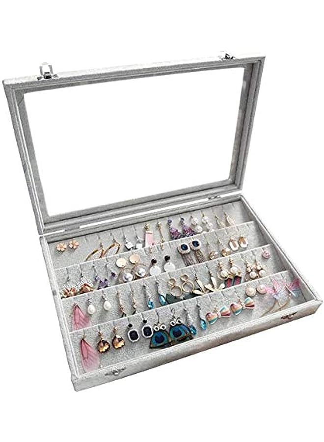 IAF Makeup Storage Box, Cosmetic Display Box, Jewelry Organizer, Transparent Stackable Storage Box for Makeup, Jewelry, Beauty Skin Care Product Organizing (6402+6409+1029, E) - Image 1