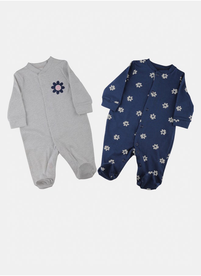 El Sayaad Pack of 2 Baby Girl Jumpsuits 