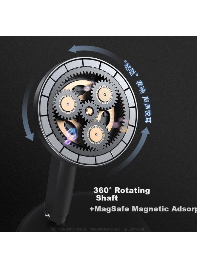 Xiaotian Magsafe Magnetic Phone Stand Desktop 360° Rotating Folding Portable Aluminum Alloy Phone Holder Lazy Man Watching Tv Support Stand Universal - Image 2