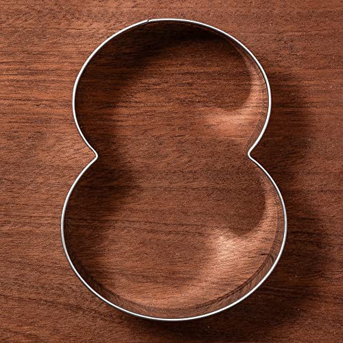 LILIAO Number 8 Cookie Fondant Biscuit Cutter for Birthday/Anniversary/Special Day - 2.8 x 3.6 inches - Stainless Steel - Image 2