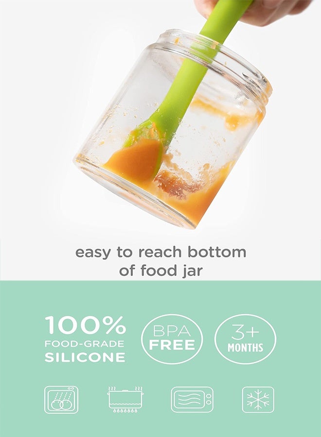 Photon 2 ملعقة تغذية من السيليكون، ملعقة تدريب ذات رأس ناعم من السيليكون للأطفال الرضع والأطفال الصغار في المرحلة الأولى من العمر، أدوات تغذية متينة للفطام - Image 3