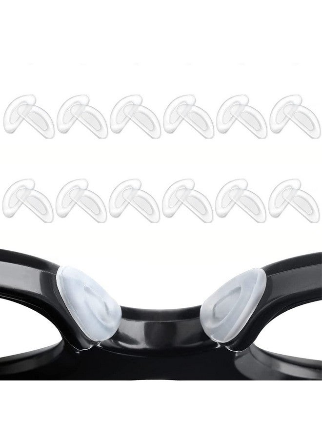 MAYCREATE® 12 Pairs Adhesive Eyeglasses Nose Pads, D Shape Stick-on Anti-Slip White Silicone Eyeglasses Nose Pad Replacement, Self Adhesive Nose Pads Glasses Nose Pad - Image 1