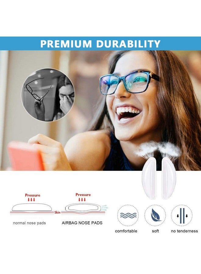 MAYCREATE® 12 Pairs Adhesive Eyeglasses Nose Pads, D Shape Stick-on Anti-Slip White Silicone Eyeglasses Nose Pad Replacement, Self Adhesive Nose Pads Glasses Nose Pad - Image 5