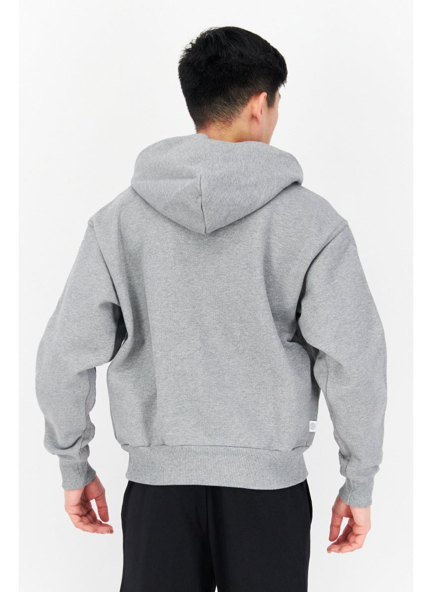 adidas Originals Men Sportswear Fit Training Hoodie, Grey  - Image 4