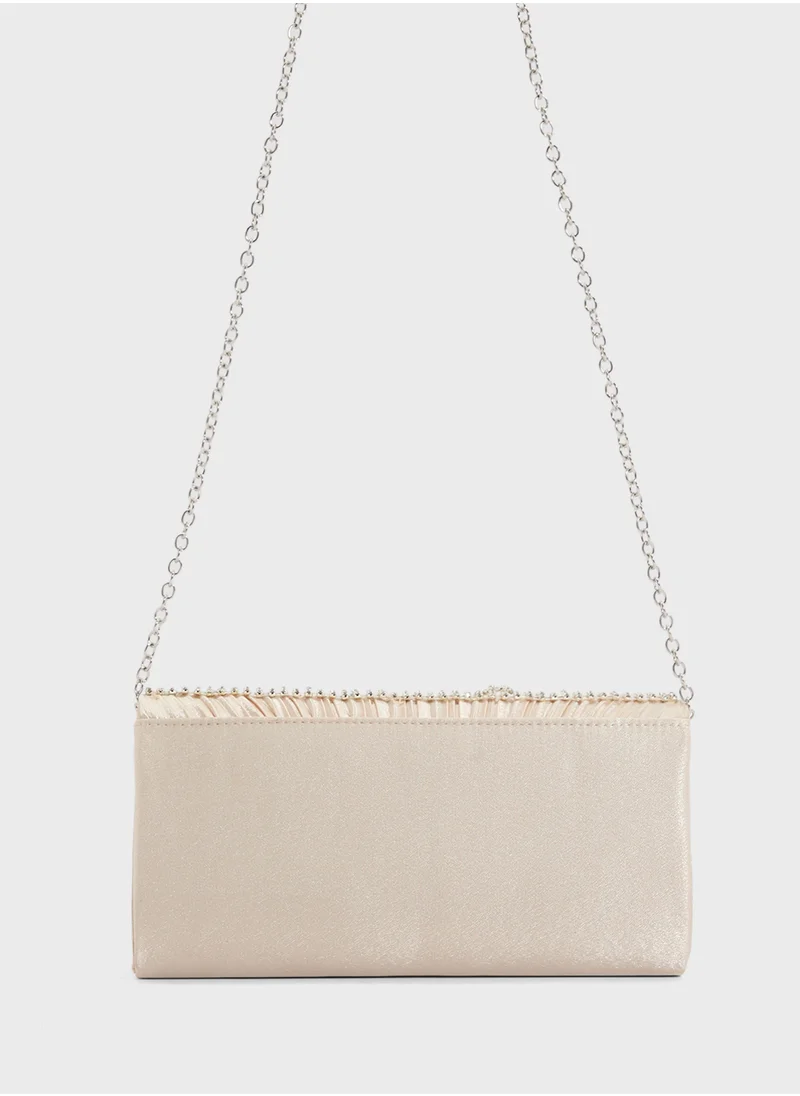 Khizana Tear Drop Diamante Clutch Bag