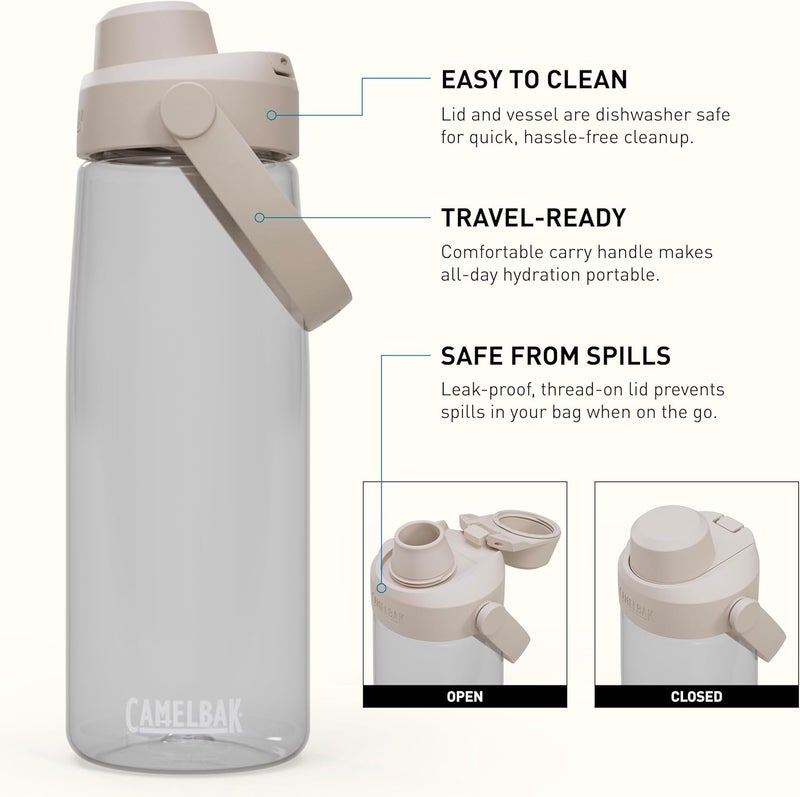 CamelBak Thrive Chug 25oz Water Bottle with Tritan Renew - Leak Proof Lid, Clear - Image 3