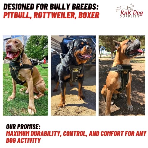 KNK, Heavy Duty Dog Harness for Pitbulls, Bullies & Large Breeds – No Pull, Ultra Durable, Soft Padded Chest, Metal Leash Attachment - Image 5