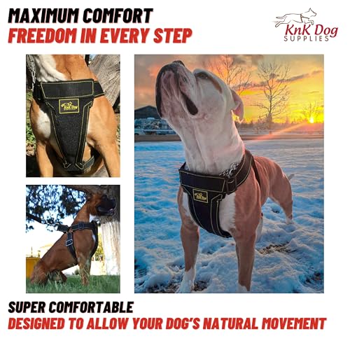 KNK, Heavy Duty Dog Harness for Pitbulls, Bullies & Large Breeds – No Pull, Ultra Durable, Soft Padded Chest, Metal Leash Attachment - Image 4