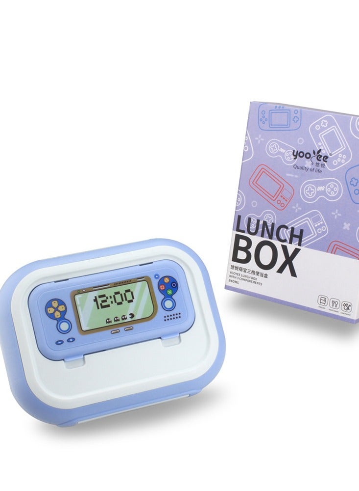  CityRiya-Long صندوق غداء بينتو للأطفال والكبار، صندوق غداء بينتو مانع للتسرب مع 4 مقصورات، ملعقة وشوكة، صندوق غداء محمول للأولاد والبنات مع للعمل والمكتب والمدرسة - Image 5