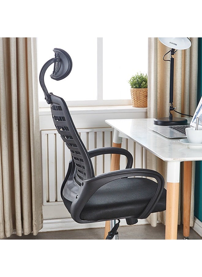 LEXIN Ergonomic Mid Back Mesh Office Chair Height Desk Chair Swivel Chair Computer Chair with Armrest Lumbar Support 47.5x48x73cm(Black)  - Image 3
