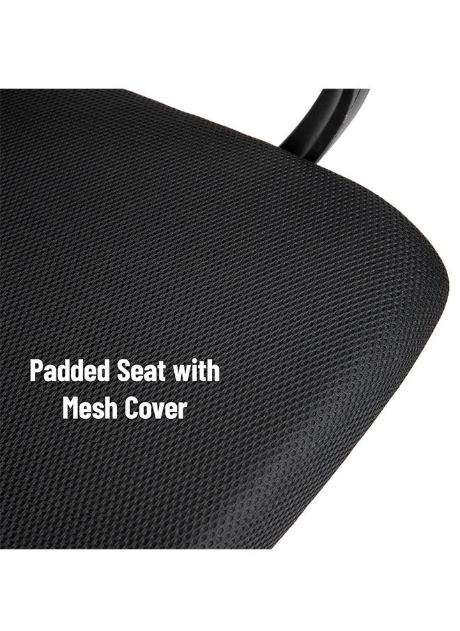 LEXIN Ergonomic Mid Back Mesh Office Chair Height Desk Chair Swivel Chair Computer Chair with Armrest Lumbar Support 47.5x48x73cm(Black)  - Image 5