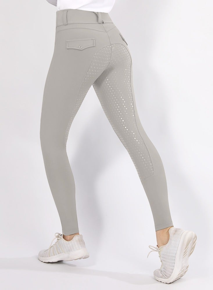 general Women's Horse Riding Pants Full Seat Silicone Breeches Equestrian Horseback Riding Tights with Pocket - Image 2