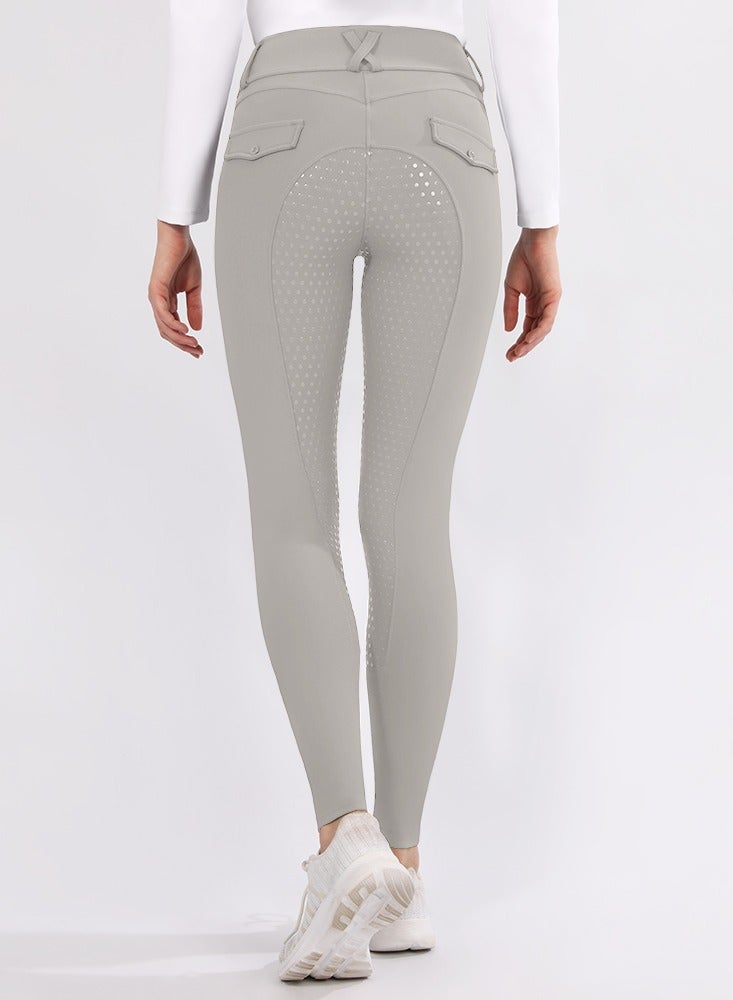 general Women's Horse Riding Pants Full Seat Silicone Breeches Equestrian Horseback Riding Tights with Pocket - Image 3