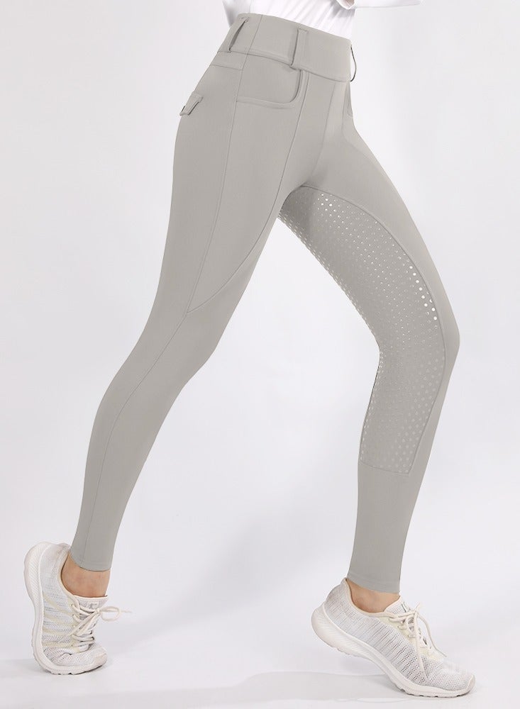 general Women's Horse Riding Pants Full Seat Silicone Breeches Equestrian Horseback Riding Tights with Pocket - Image 1
