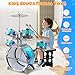 LeeQee Drum Set for Kids 13 Jazz Drumset for Toddler 35 Vibrant Aurora Light with 5 Pcs High Drums Musical Instruments Toy for Age 57 Year Old Boys Girls - Image 4