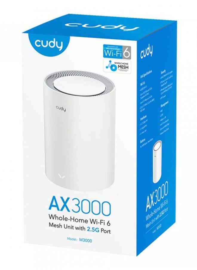 cudy - AX3000 WiFi 6 2.5G Mesh System Replaces WiFi6 Router and Extender, Gigabit Ports, OpenVPN, Parental Control - Image 1