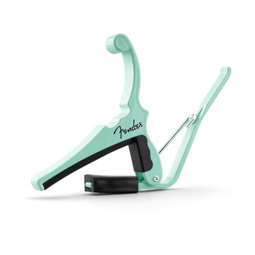 Kyser Musical Products Fender X Quick-Change Electric Guitar Capo, KGEFSGA, Surf Green - For Electric Guitars, Collaboration with Fender, Made in USA, Quality, Strong, Lightweight, Quick - Image 2