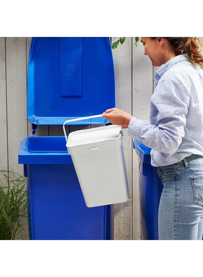 erorex Bin with lid, light grey, 10 l - Image 4