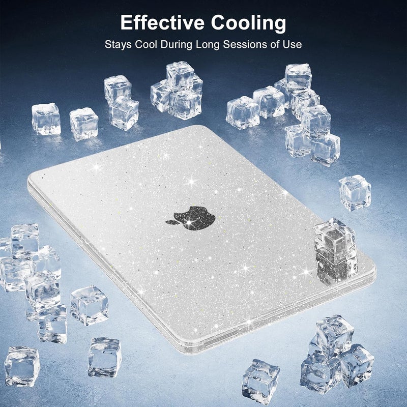 موسيسو غطاء اللامع المتوافق مع MacBook Neo مقاس 13 بوصة إصدار 2026 موديل A3404 بشريحة A18 Pro، غطاء صلب واقٍ مقاوم للكسر وغطاء لوحة مفاتيح وغطاء شاشة وحقيبة، شفاف - Image 3