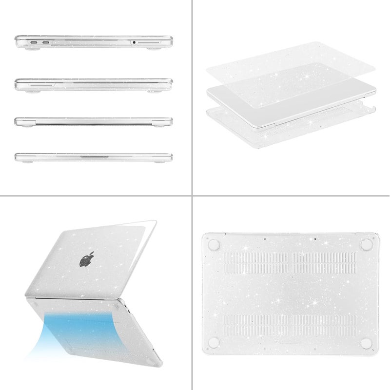 موسيسو غطاء اللامع المتوافق مع MacBook Neo مقاس 13 بوصة إصدار 2026 موديل A3404 بشريحة A18 Pro، غطاء صلب واقٍ مقاوم للكسر وغطاء لوحة مفاتيح وغطاء شاشة وحقيبة، شفاف - Image 5