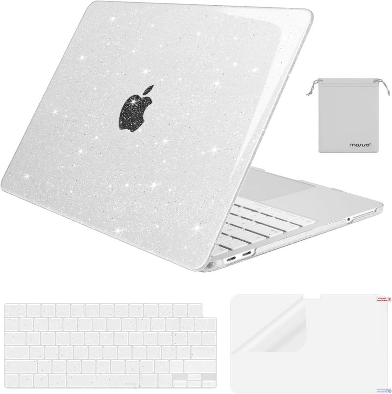 موسيسو غطاء اللامع المتوافق مع MacBook Neo مقاس 13 بوصة إصدار 2026 موديل A3404 بشريحة A18 Pro، غطاء صلب واقٍ مقاوم للكسر وغطاء لوحة مفاتيح وغطاء شاشة وحقيبة، شفاف - Image 1