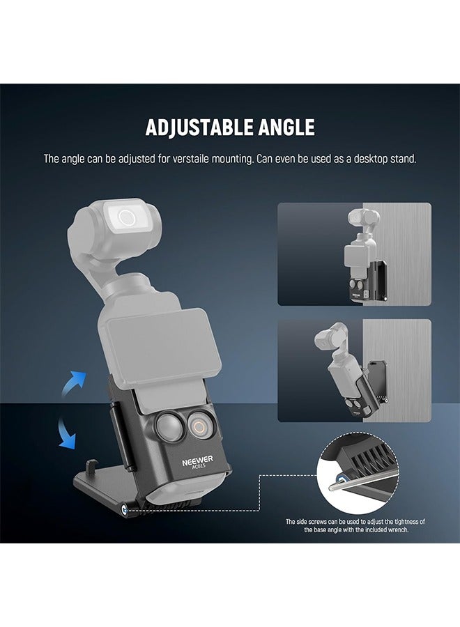 NEEWER Magnetic Mount Stand Compatible with DJI Osmo Pocket 3, 180° Adjustable Lightweight Mini Camera Holder, Multifunctional Accessories Expansion Adapter Bracket for Pocket 3 Battery Handle, AC015 - Image 4