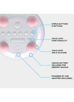 LittleHippo Mella Ready To Rise Children S Sleep Trainer Night Light Sound Machine And Ok To Wake Alarm Clock For Toddlers And Kids - Blush Pink  - Image 5