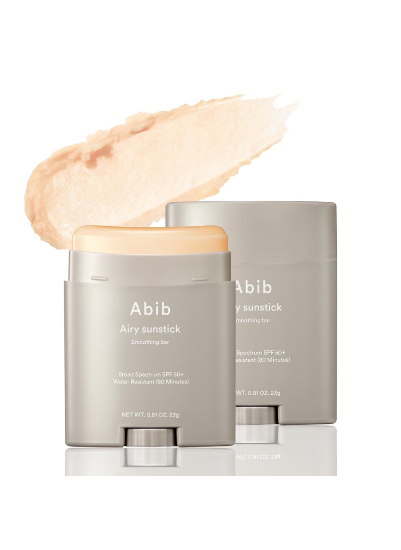 abib Abib Airy Sunstick Smoothing Bar SPF50  NonSticky Matte Finish Sun Protection for Face and Body Longlasting Korean Sun Stick 