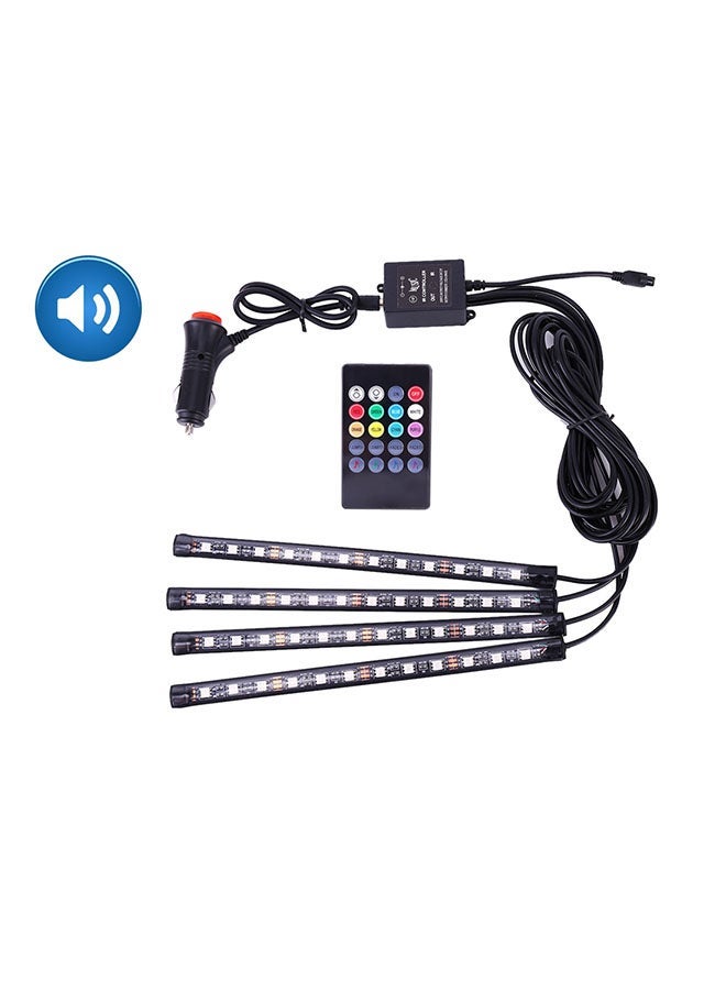 MUNTAQI 4-In-1 Universal Car LED Atmosphere Lights Colorful Lighting Decorative Lamp, With 48LEDs SMD-5050 Lamps - Image 1