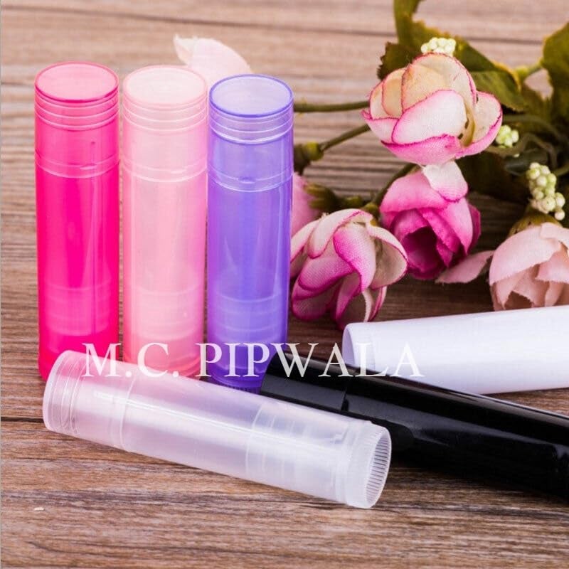 M.C. PIPWALA MC PIPWALA 5 Gm Empty ChapstickLip Stick Tube Container for Lipstick Lip Balm Cosmetic and Makeup Use 24 PCS Pink  - Image 4