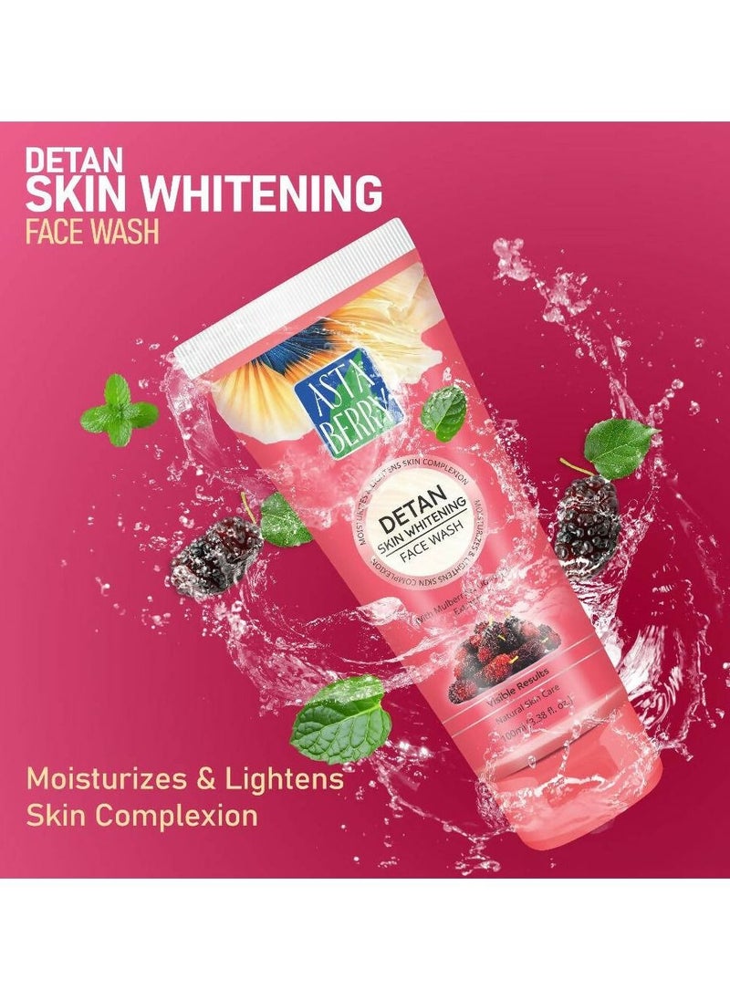ASTA BERRY De-Tan Skin Whitening Face Wash - 100ml  - Image 2