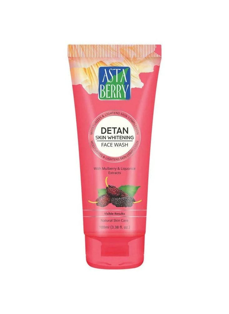 ASTA BERRY De-Tan Skin Whitening Face Wash - 100ml  - Image 1